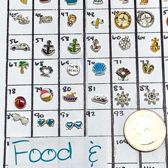 LC-#11 (4X) Food & Travel locket charms - Picture 7 of 9